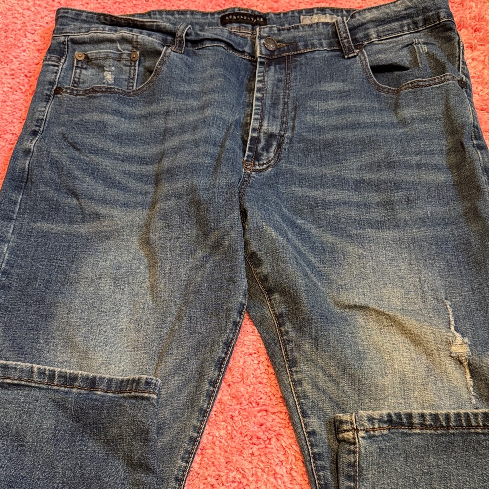 Aeropostale Men's Skinny Blue Jeans